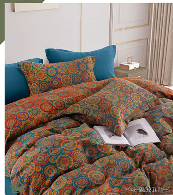 Desain Baru Jacquard Kain Katun Set Cutom Ukuran Selimut Tutup Selimut