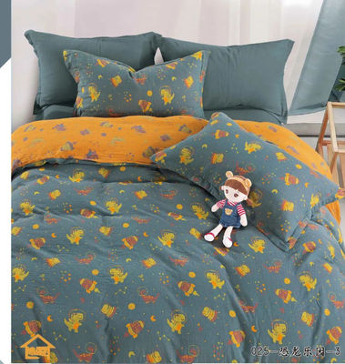 Sehat &amp; Nyaman 100% Cuci Combed Cotton Warna Tenun Double Jacquard Set Katil Tutup Katil Katil Fitted Sheet
