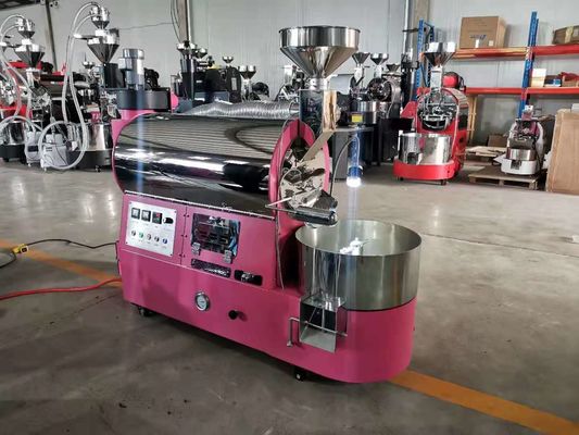 220V 3kg 6kg Mesin Roaster Kopi Double Wall Stainless Steel Drum Gratis Tambahkan Air Gauge / Bluetooth Connect Artisans Rekam kurva