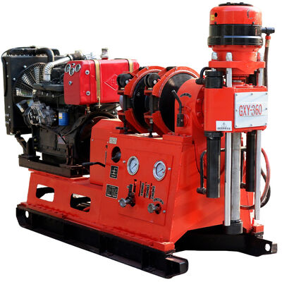 GXY-360 Spindle Rotary Geological Core Drilling Rig Max 500m kedalaman Mesin Pengeboran Eksplorasi Teknik Hidraulik Untuk Batu Coring Air Well Grouting Highway Railway Survey Equipment