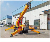 XDEM 8T 5T 3T Teleskop Boom Crane Lifting Equipment Mobile Spider Crane Diesel dan listrik Dual Power
