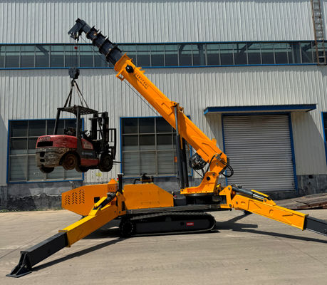 XDEM 8T 5T 3T Teleskop Boom Crane Lifting Equipment Mobile Spider Crane Diesel dan listrik Dual Power