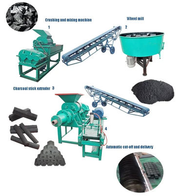 XDEM Batubara Briquettes Mesin Penekan Kelapa Husk Kayu Briquette Membuat Peralatan Batubara Extruder Produksi
