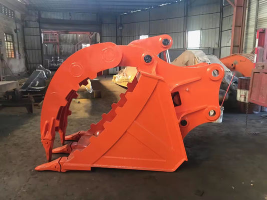Penjualan panas Excavator Hidraulik Jari Ember Excavator Clamp Ember Dari 3 Ton hingga 40 Ton Digger untuk Dijual