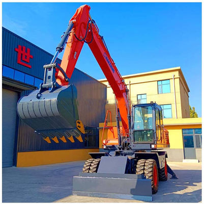 Pabrik Kualitas Baik 18ton Excavator Roda SZL180 SHANZHONG Hydraulic Digger