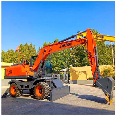 Pabrik Kualitas Baik 18ton Excavator Roda SZL180 SHANZHONG Hydraulic Digger