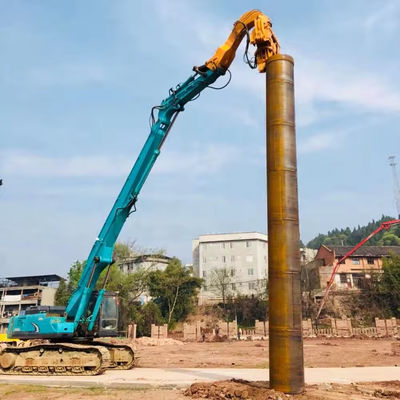 Disesuaikan 20-60 Ton Digger Piling Boom Ekstensi Boom dan lengan dengan palu untuk Excavator Konstruksi