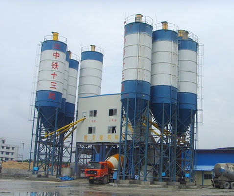 High Output HZS60 60M3H 110kw Beton Batching Plant Komersial Central Beton Plant Dengan Mixer