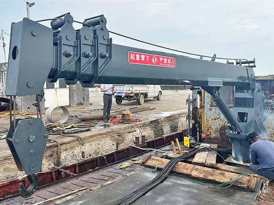 XDEM Tonnage Besar Telaskop Hidraulik Arm Dock Crane Produsen Crane Kapal Pengangkut Berat di Kapal