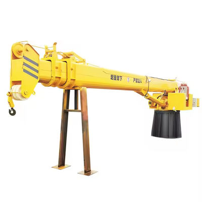 XDEM Kran terapung Telescopic Boom Crane Hydraulic Fixed untuk Kapal dan Kapal Perikanan dari dermaga