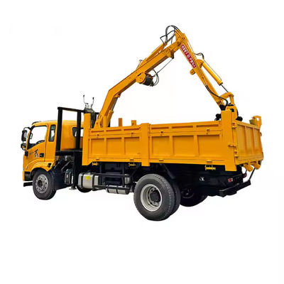 XDEM Multifungsi Hydraulic Rotating Boom Grab Timber Crane dengan Chassis Otomotif untuk penggunaan pertanian
