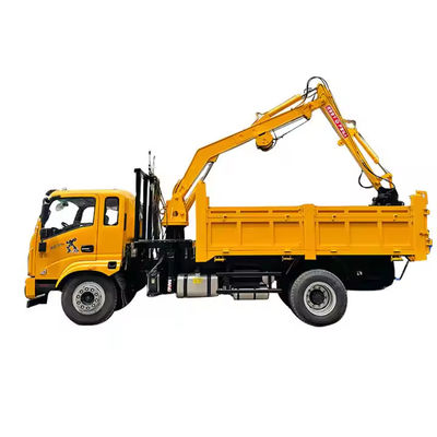 XDEM Multifungsi Hydraulic Rotating Boom Grab Timber Crane dengan Chassis Otomotif untuk penggunaan pertanian