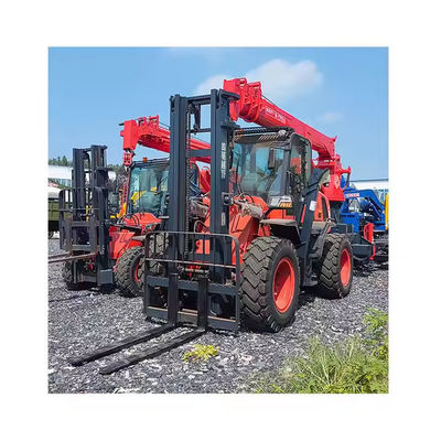 XDEM Crane forklift off-road dengan kapasitas beban tinggi dalam kondisi semua medan untuk mengangkat benda berat