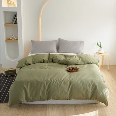 Cahaya Hijau 100% Katun Katun Set Kasus Bantal Ukuran Disesuaikan