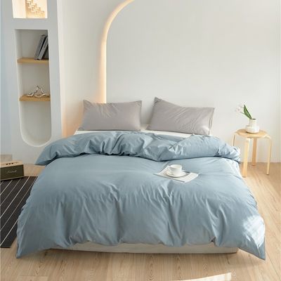 Cahaya Biru 100% Murni Panjang Staple Katun Tutup Selimut Pakaian Selimut Set