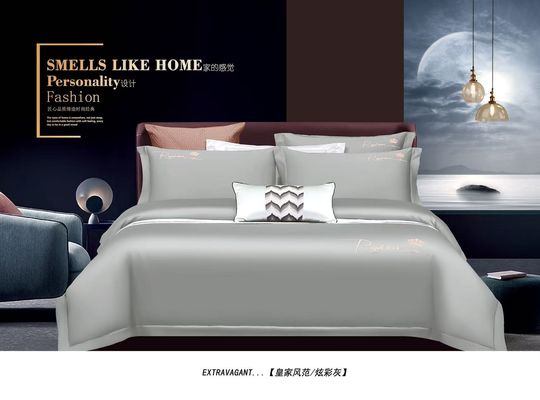 100% Katun Mesir Warna Padat Tutup Selimut Set Rumah Tekstil