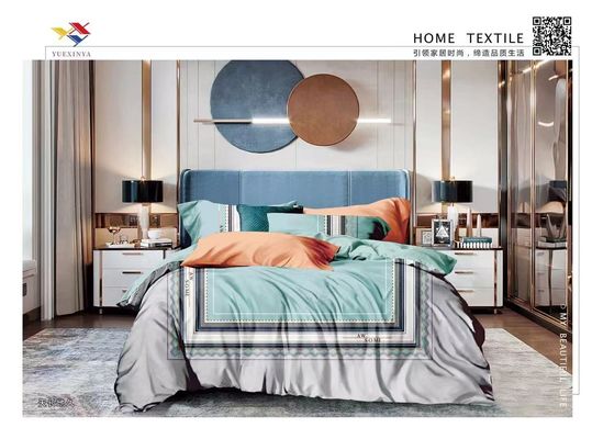 Branded Design 100% Long Staple Cotton Reactive Print Personalize Duvet Cover Set Tempat Tidur