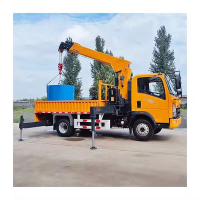 XDEM Peningkatan jangkauan dan fleksibilitas Howo Brand Dump Truck Crane dipasang dengan boom teleskopik
