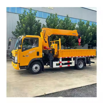 XDEM Peningkatan jangkauan dan fleksibilitas Howo Brand Dump Truck Crane dipasang dengan boom teleskopik