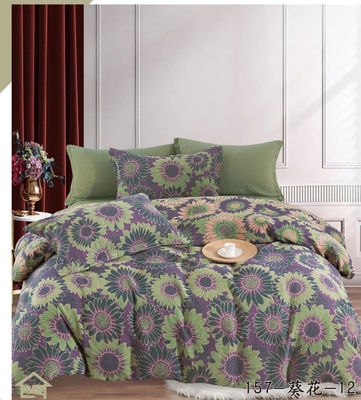 Pre-shrunk Soft Cotton Jacquard Fabric Bed linen Set Selimut Tutup Tempat Tidur Selimut Bantal Kasus