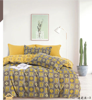 European Jacquard Full Cotton Color Weaving Bed Linen Set Ukuran yang Disesuaikan