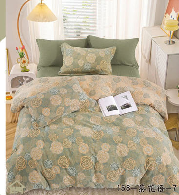 European Jacquard Pure Cotton Color Weaving Bedding Ukuran yang Disesuaikan