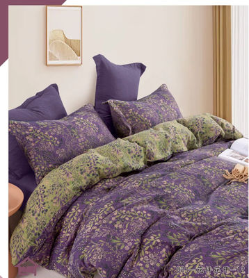 Set Pakaian Katil Baja Cuci Tenun Warna Kain Jacquard Ganda
