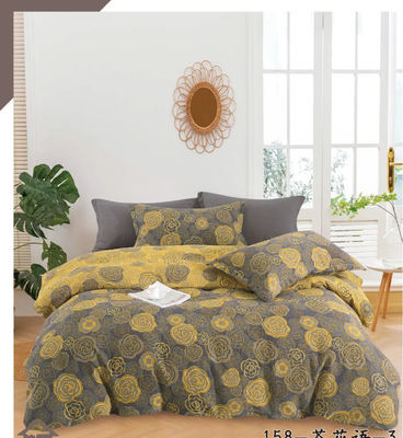 100% Cuci Combed Cotton Warna Tenun Double Jacquard Set Tempat Tidur