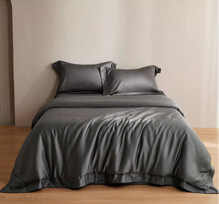 Pure Color 100S Lenzing Luxury Tencel Duvet Cover Set Tempat Tidur Rumah Produk Tekstil Ukuran Disesuaikan