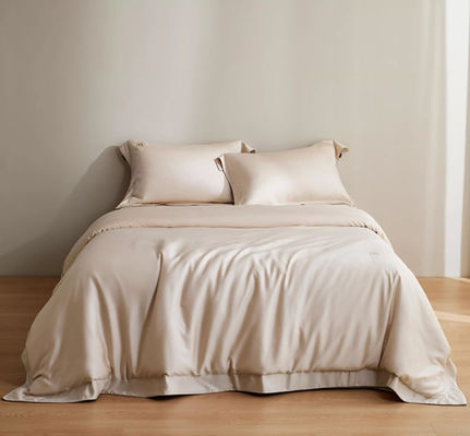 Solid Color 100S Lenzing Tencel Duvet Cover Set Tempat Tidur Rumah Produk Tekstil Ukuran Disesuaikan