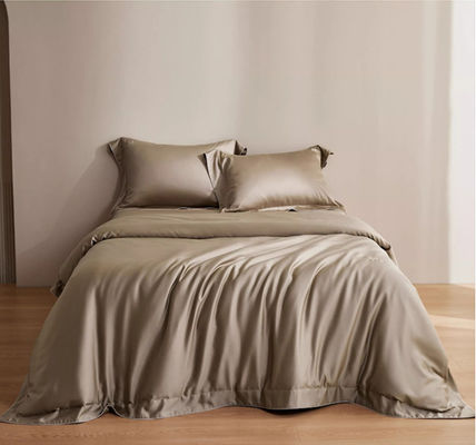 Solid Color 100S Lenzing Tencel Duvet Cover Set Tempat Tidur Rumah Produk Tekstil Ukuran Disesuaikan