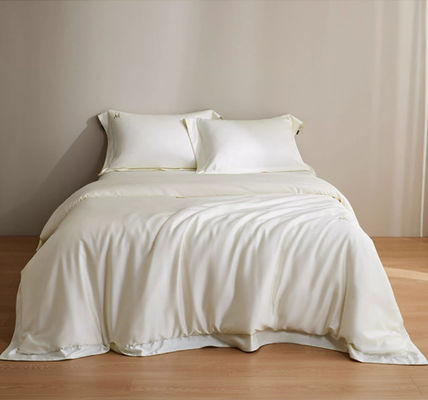 Solid Color 100S Lenzing Tencel Duvet Cover Set Tempat Tidur Rumah Produk Tekstil Ukuran Disesuaikan