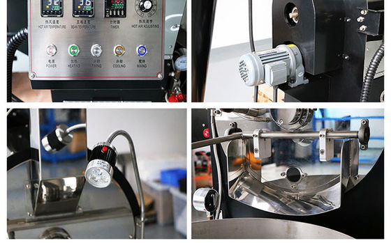 Industrial Lpg Gas1kg 2kg Cacao Coffee Bean Roasting Toaster Komersial Electric Cocoa Roaster Machinery Of Coffee