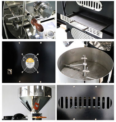 Industrial Lpg Gas1kg 2kg Cacao Coffee Bean Roasting Toaster Komersial Electric Cocoa Roaster Machinery Of Coffee