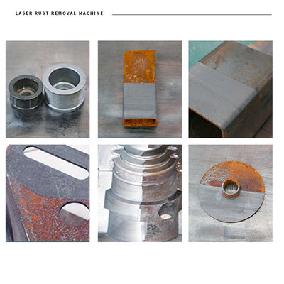 Mesin Pembersih Laser Berkecepatan Tinggi 1500W 2000W Pendingin Udara Bahan Berstainless Metal Rust Oil Oxidation Layer Removal