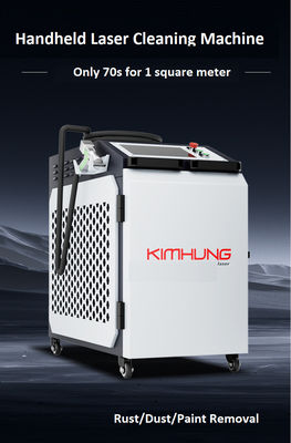 Mesin Pembersih Laser Berkecepatan Tinggi 1500W 2000W Pendingin Udara Bahan Berstainless Metal Rust Oil Oxidation Layer Removal