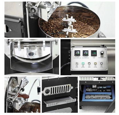 Sertifikat CE Desain Baru 10kg 12kg Mesin Roti Kopi Otomatis Mesin Roti Kopi Industri
