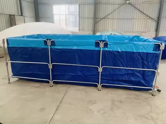 XDEM Pertanian Lipat PVC Persegi Tangki Terpal Budidaya Persegi Kolam Ikan Bentuk Persegi Panjang untuk Penggunaan Peternakan Ikan