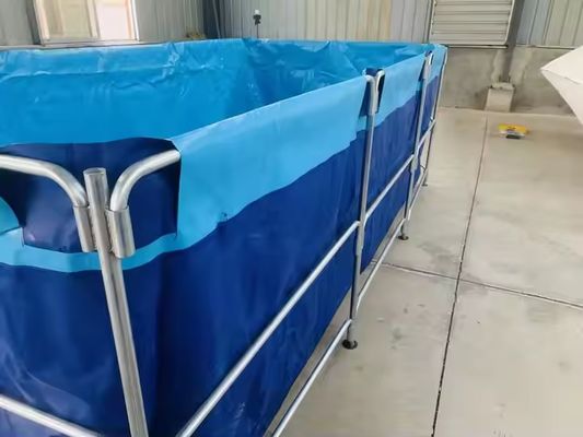 XDEM Pertanian Lipat PVC Persegi Tangki Terpal Budidaya Persegi Kolam Ikan Bentuk Persegi Panjang untuk Penggunaan Peternakan Ikan