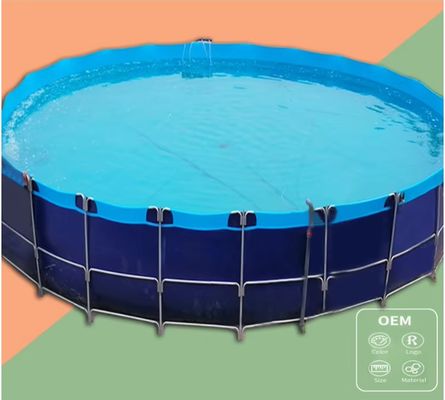 XDEM Pertanian Lipat PVC Persegi Tangki Terpal Budidaya Persegi Kolam Ikan Bentuk Persegi Panjang untuk Penggunaan Peternakan Ikan