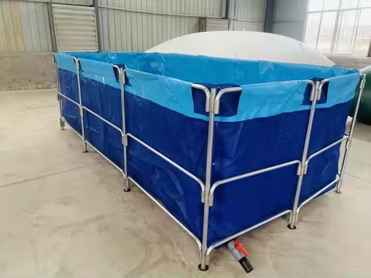 XDEM Pertanian Lipat PVC Persegi Tangki Terpal Budidaya Persegi Kolam Ikan Bentuk Persegi Panjang untuk Penggunaan Peternakan Ikan