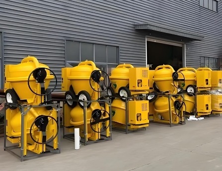 Mesin Pengaduk Beton Portabel Diesel 350L 14M³/H