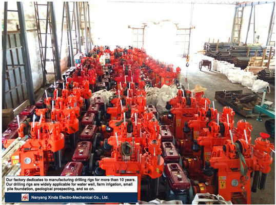 Portable XY-1A-4H Geological Exploration Drilling Rig 150m Hydraulic Feed Rock Coring Machine Integrated Diesel Engine Mud Pump Untuk Survei Pembangunan Gunung & Dataran