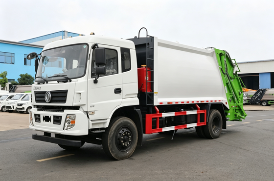 12m3 XDEM Dongfeng D9 Belakang Loader Sampah Sampah Compactor Truk